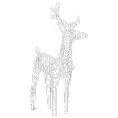 vidaXL Rennes de Noël 2 pcs 80 LED Blanc froid Acrylique