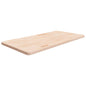 vidaXL Comptoir de salle de bain 100x50x2,5 cm Bois massif non traité