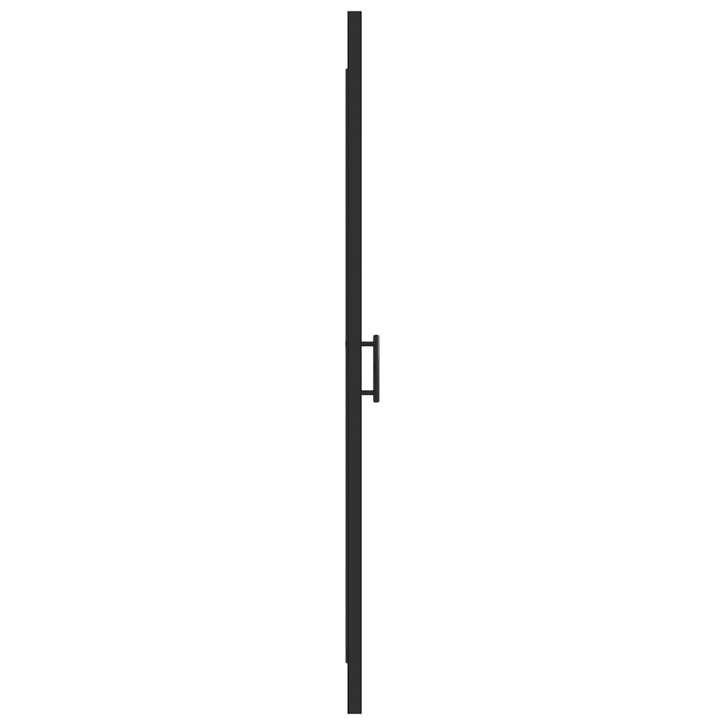 vidaXL Porte de douche 81x195 cm Verre trempé demi-dépoli Noir