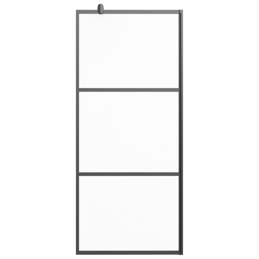 vidaXL Paroi de douche 90x195 cm Verre ESG dépoli Noir