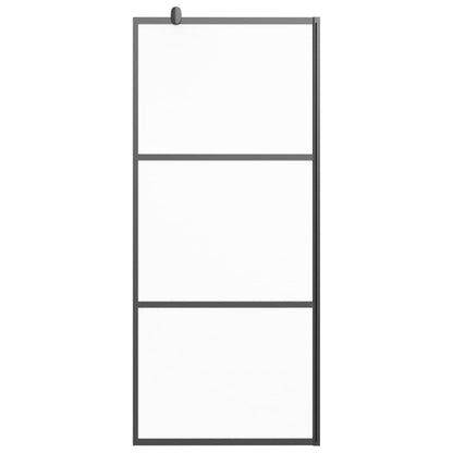 vidaXL Paroi de douche 90x195 cm Verre ESG dépoli Noir