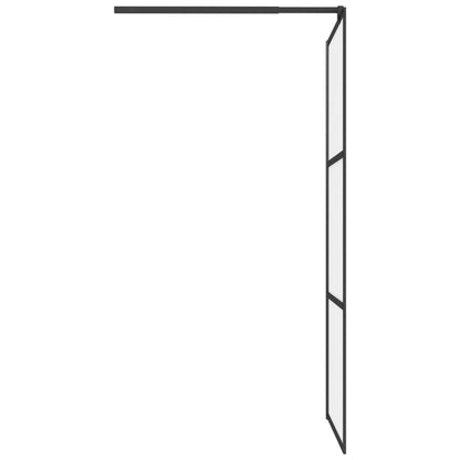 vidaXL Paroi de douche 90x195 cm Verre ESG dépoli Noir