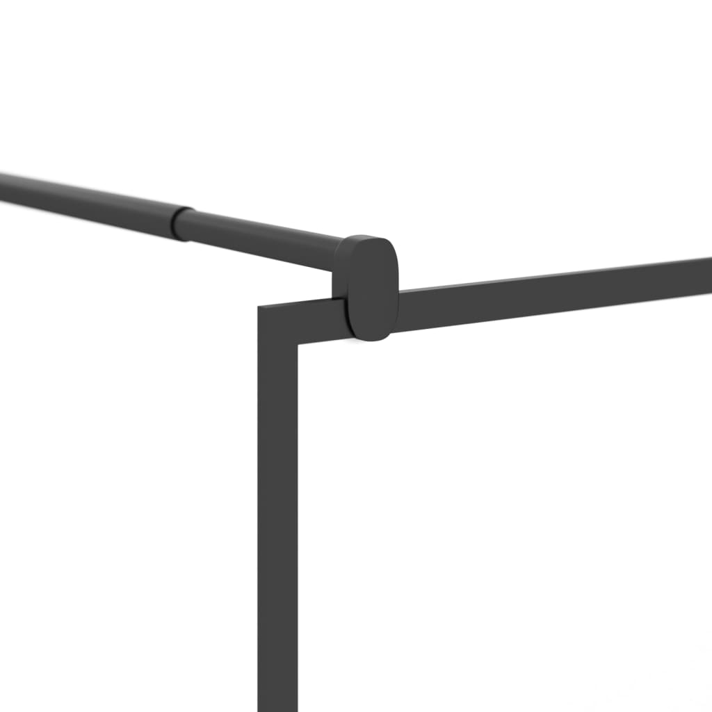 vidaXL Paroi de douche 90x195 cm Verre ESG dépoli Noir