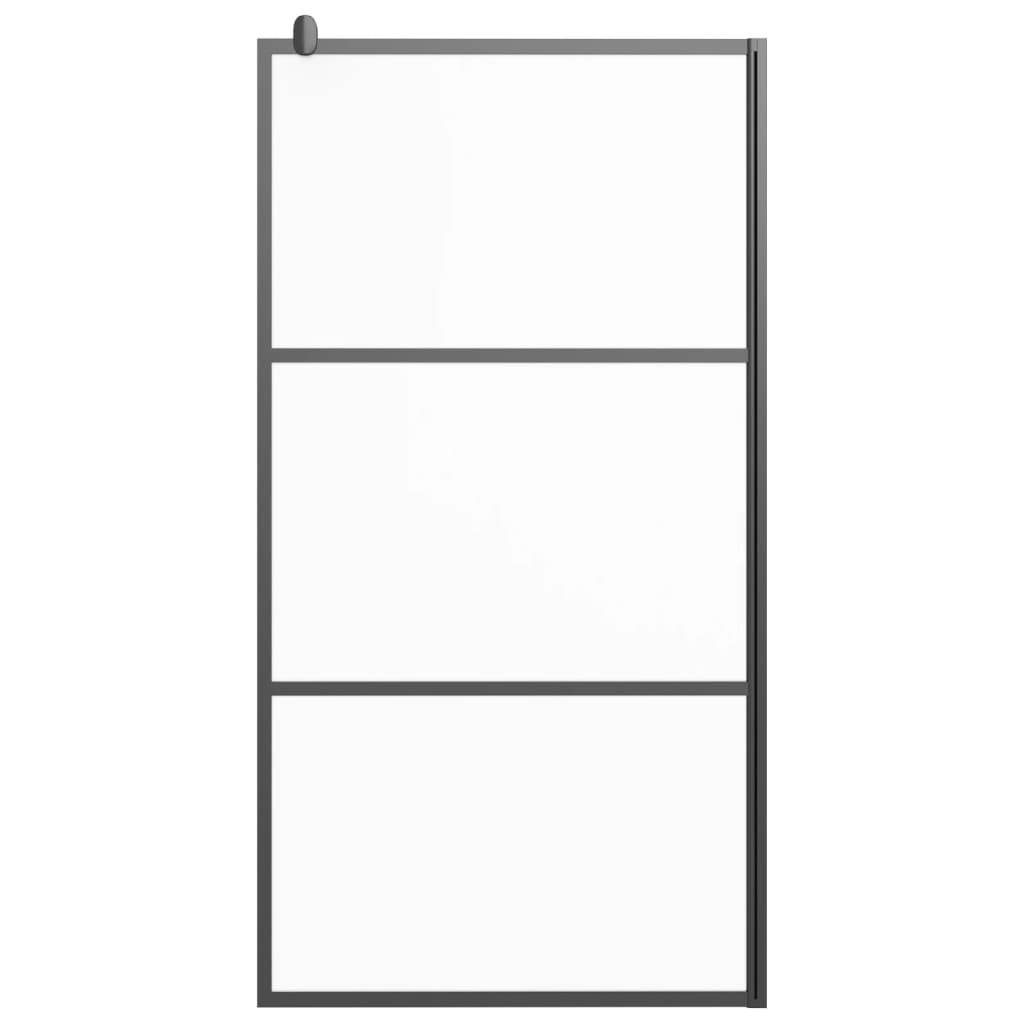 vidaXL Paroi de douche 100x195 cm Verre ESG dépoli Noir
