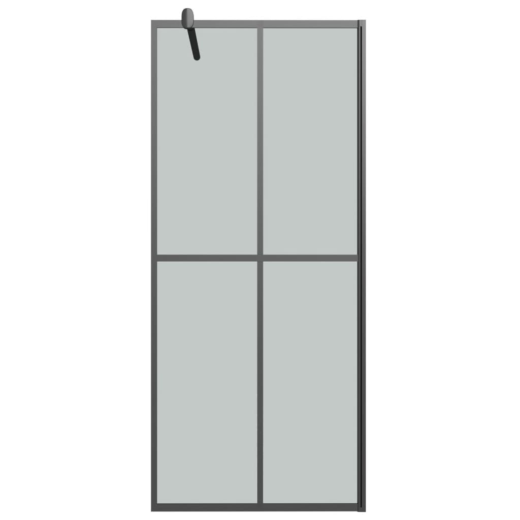 vidaXL Écran de douche 80x195 cm Verre trempé foncé