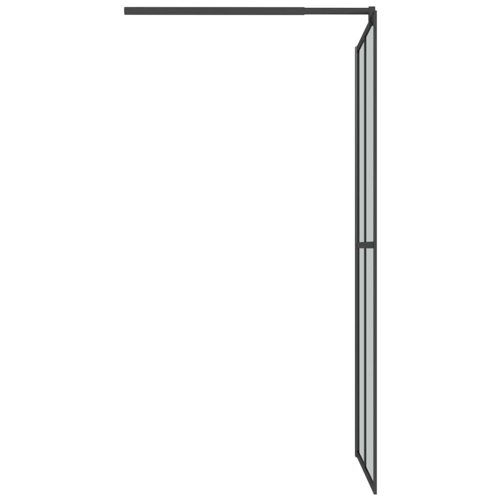 vidaXL Écran de douche 80x195 cm Verre trempé foncé