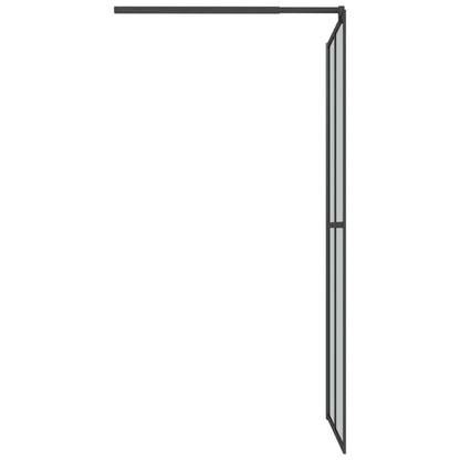vidaXL Écran de douche 80x195 cm Verre trempé foncé