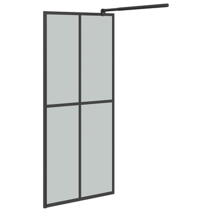 vidaXL Écran de douche 80x195 cm Verre trempé foncé