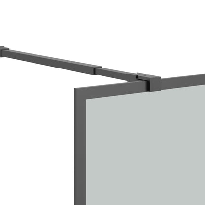 vidaXL Écran de douche 80x195 cm Verre trempé foncé