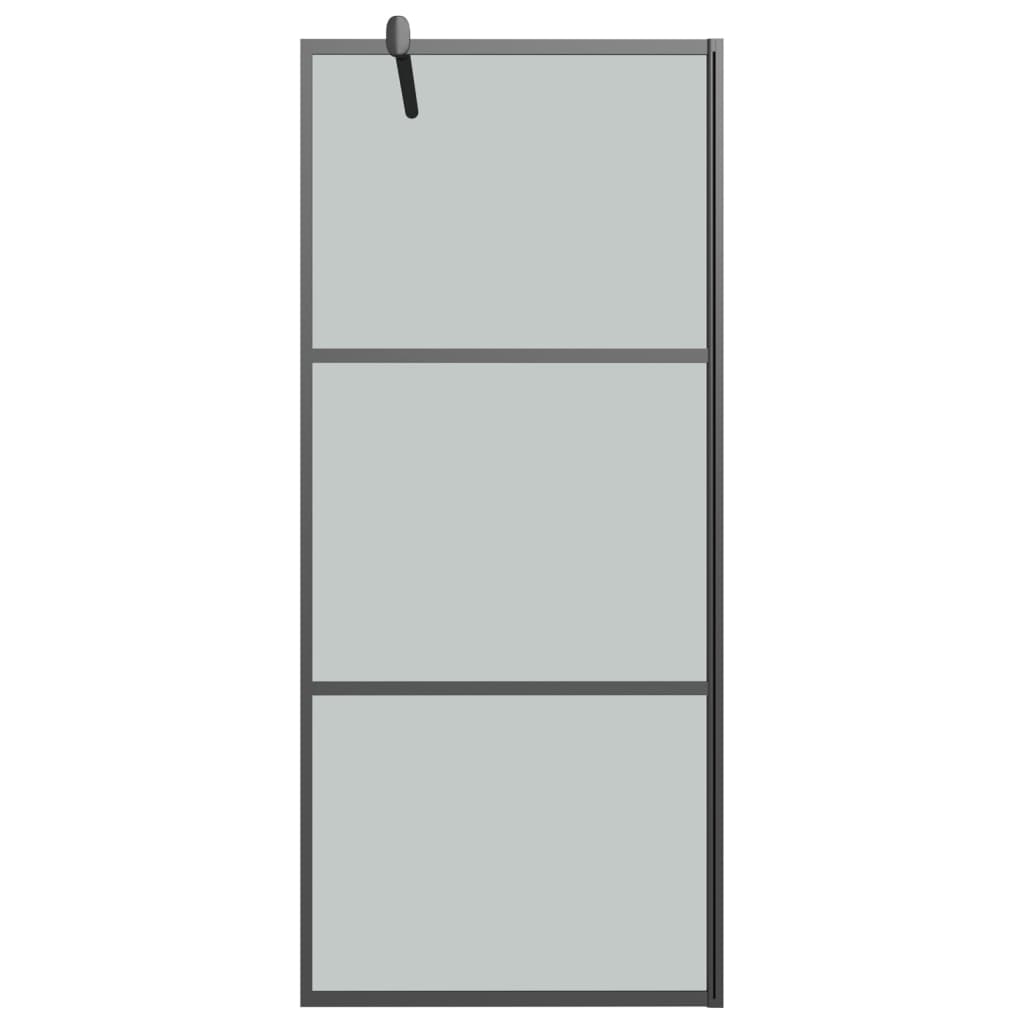 vidaXL Paroi de douche 80x195 cm Verre ESG foncé Noir