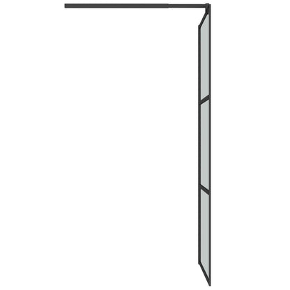 vidaXL Paroi de douche 80x195 cm Verre ESG foncé Noir