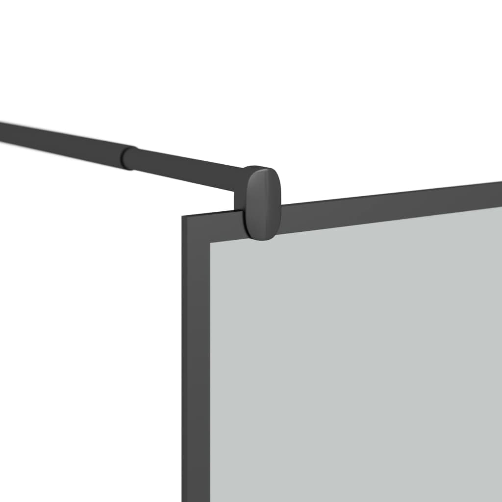 vidaXL Paroi de douche 80x195 cm Verre ESG foncé Noir
