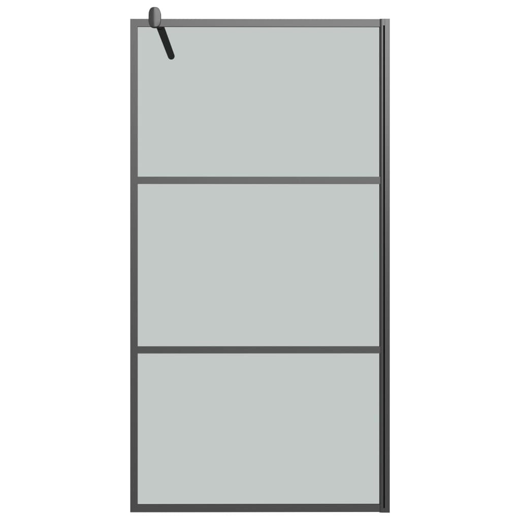 vidaXL Paroi de douche 115x195 cm Verre ESG foncé Noir