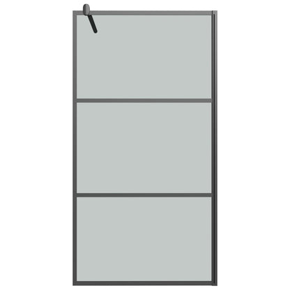 vidaXL Paroi de douche 115x195 cm Verre ESG foncé Noir