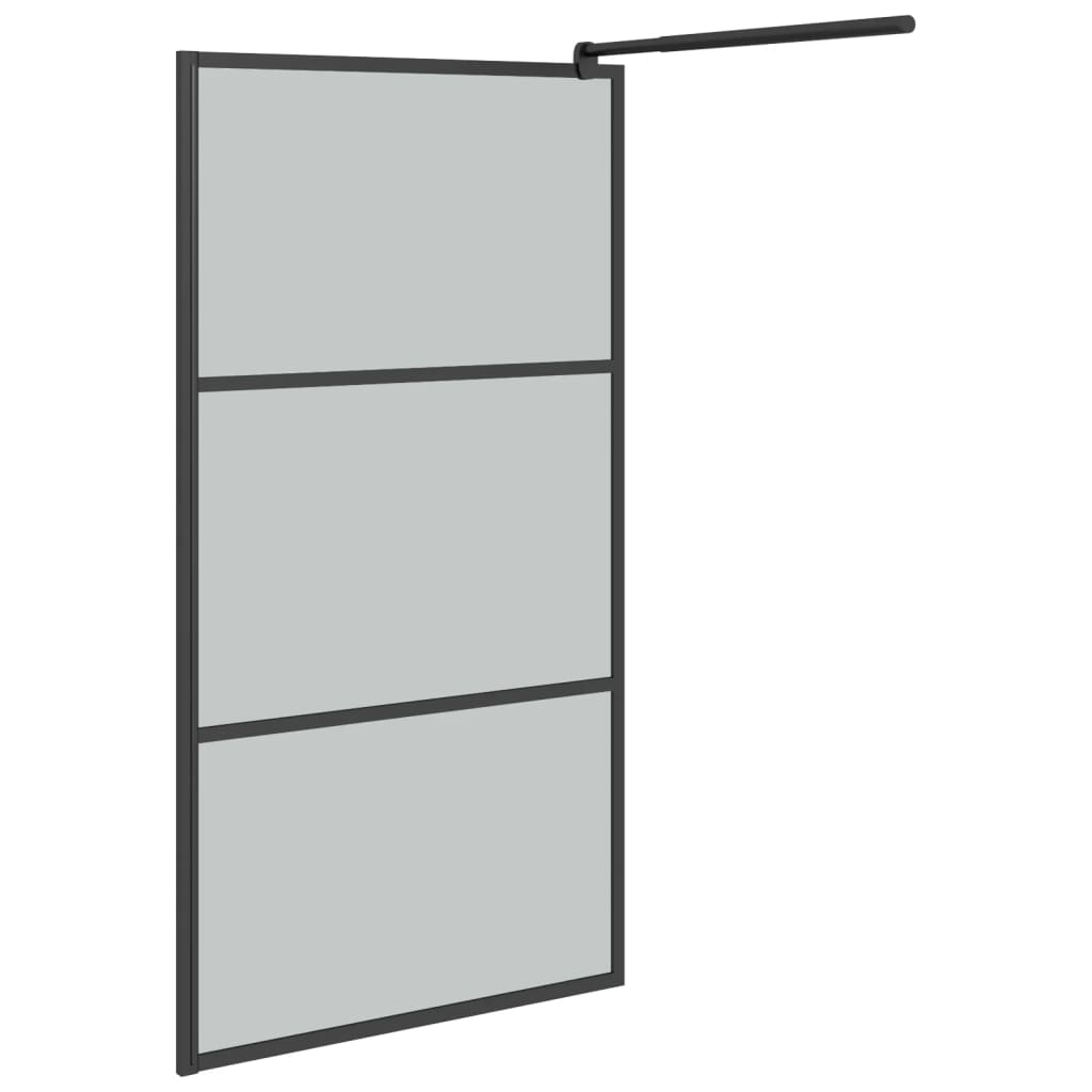 vidaXL Paroi de douche 115x195 cm Verre ESG foncé Noir