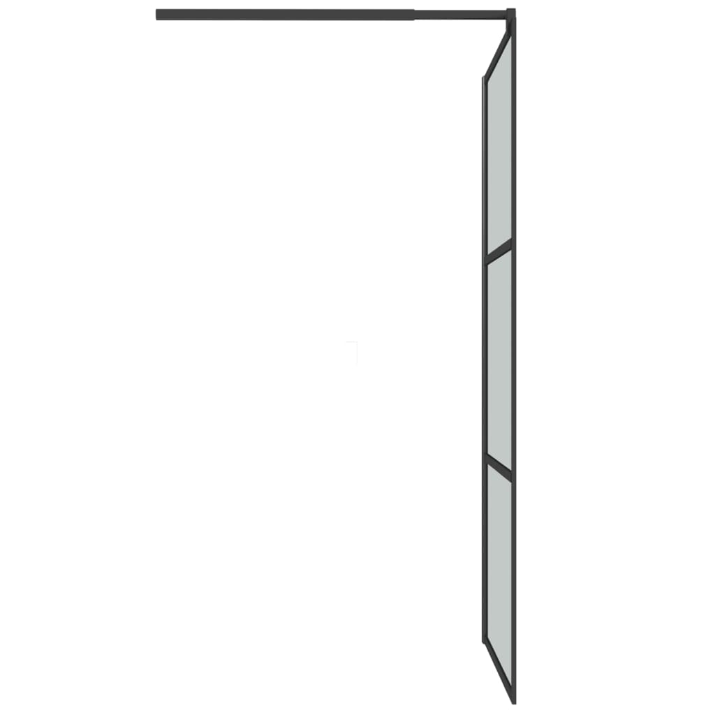 vidaXL Paroi de douche 115x195 cm Verre ESG foncé Noir