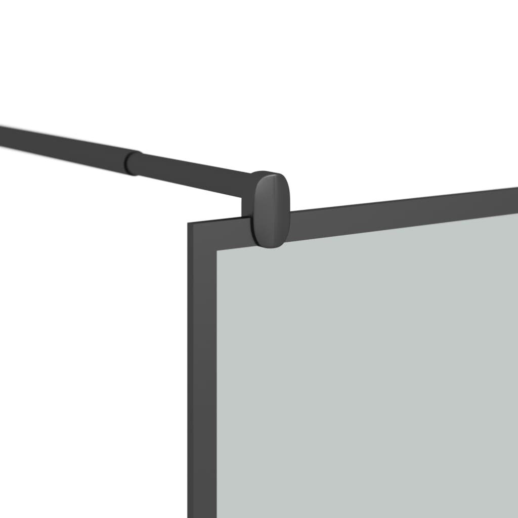 vidaXL Paroi de douche 115x195 cm Verre ESG foncé Noir