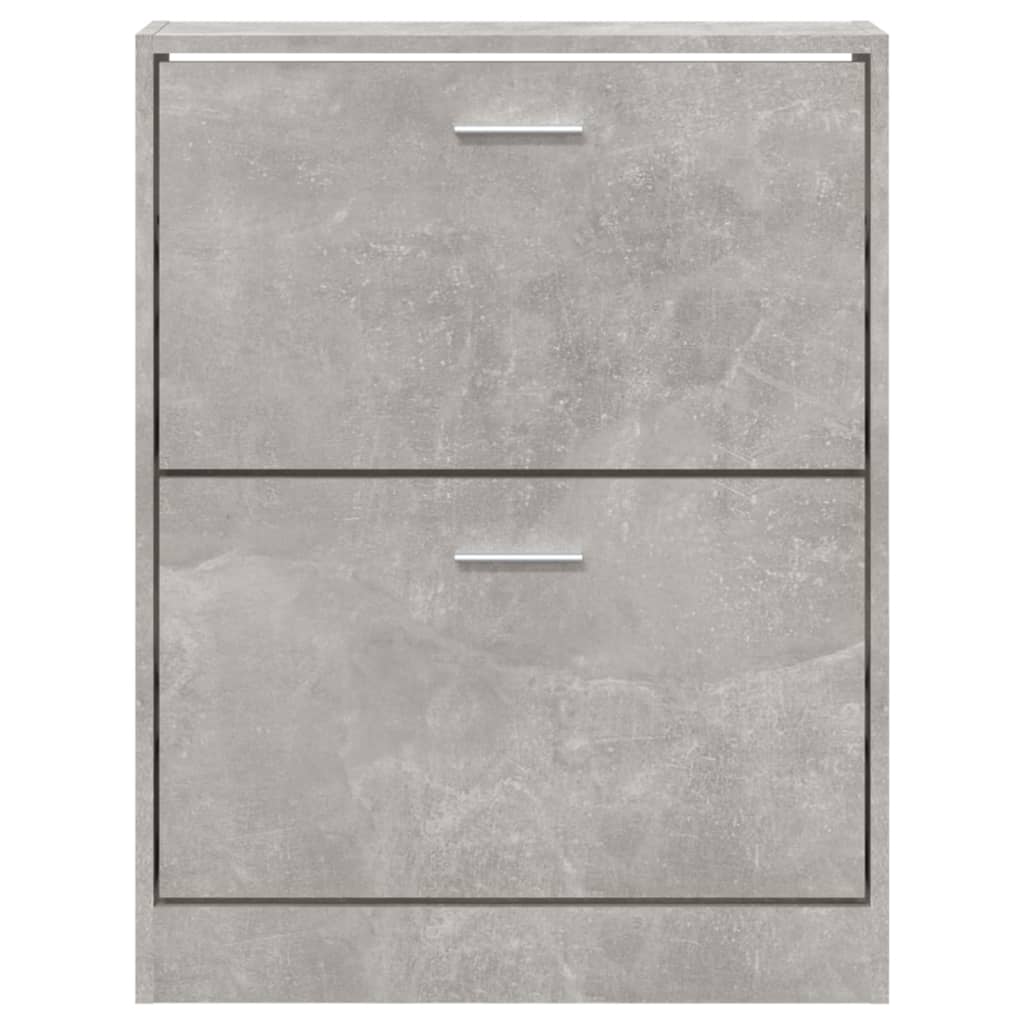 vidaXL Armoire à chaussures Gris béton 59x17x81 cm Bois d'ingénierie