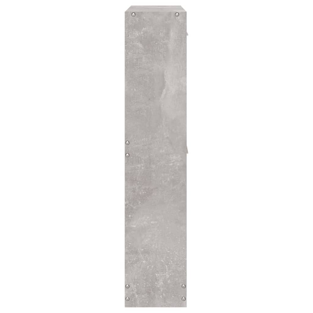 vidaXL Armoire à chaussures Gris béton 59x17x81 cm Bois d'ingénierie