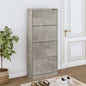 vidaXL Armoire à chaussures Gris béton 63x24x147 cm Bois d'ingénierie