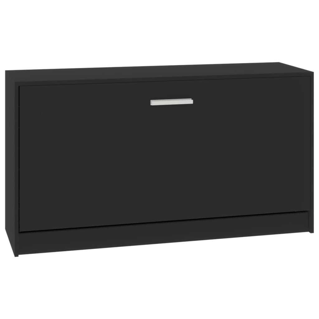 vidaXL Banc à chaussures Noir 80x24x45 cm Bois d'ingénierie