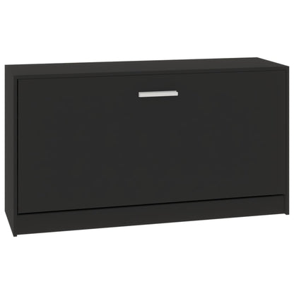 vidaXL Banc à chaussures Noir 80x24x45 cm Bois d'ingénierie