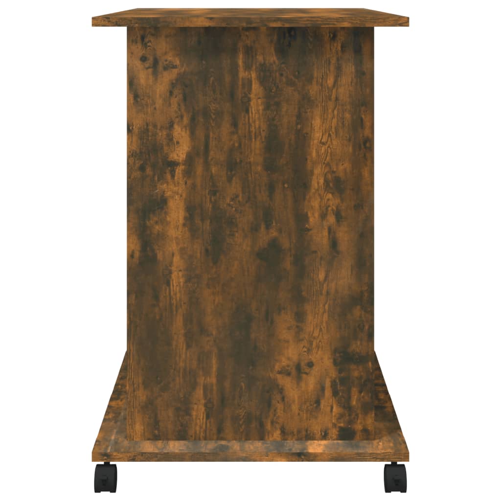 vidaXL Bureau d'ordinateur Chêne fumé 80x50x75 cm Bois d'ingénierie