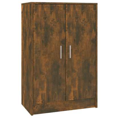 vidaXL Meuble à chaussures Chêne fumé 60x35x92 cm Bois d'ingénierie