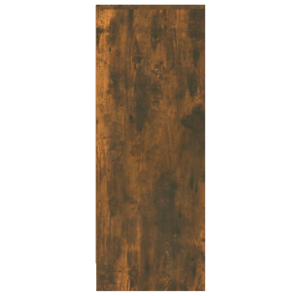 vidaXL Meuble à chaussures Chêne fumé 60x35x92 cm Bois d'ingénierie