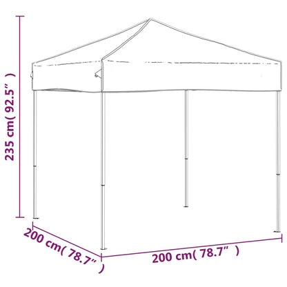 vidaXL Tente de réception pliable Crème 2x2 m