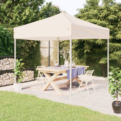 vidaXL Tente de réception pliable Crème 2x2 m