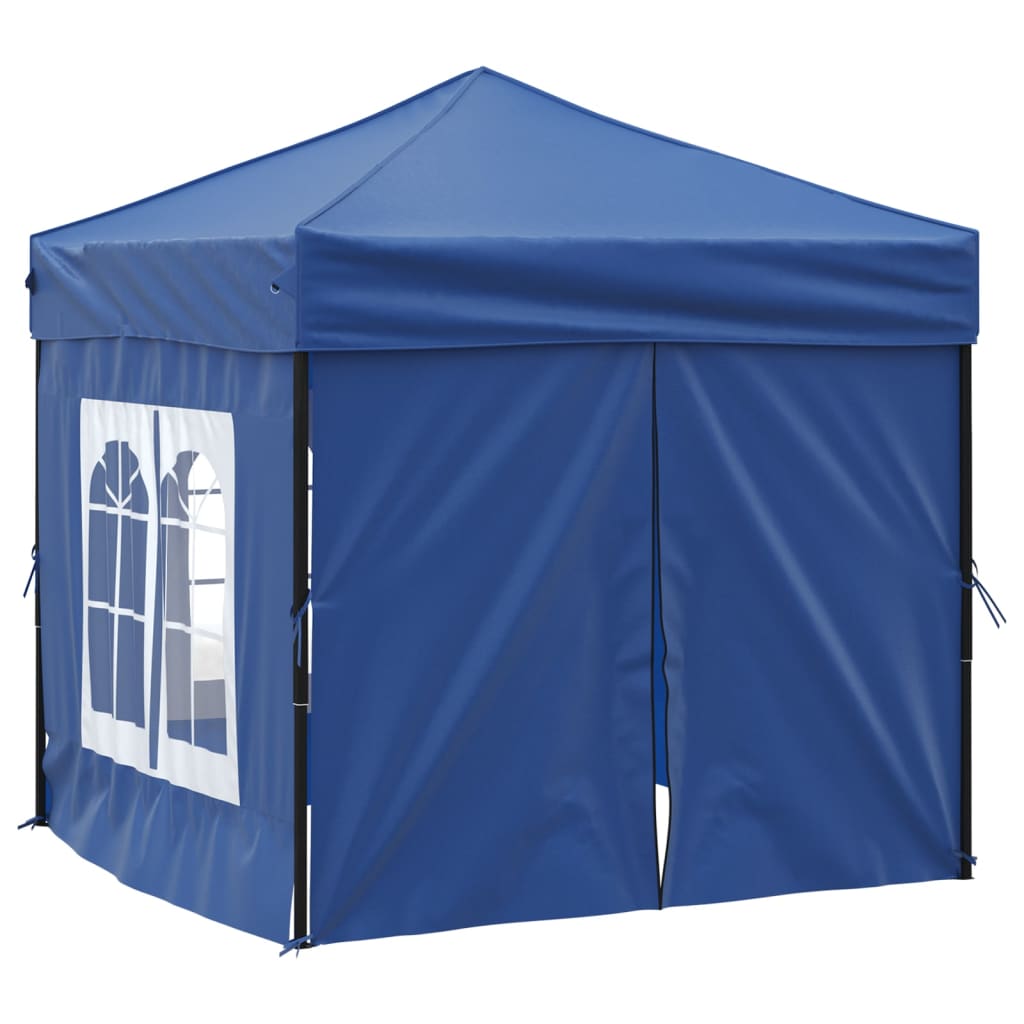 vidaXL Tente de réception pliable avec parois Bleu 2x2 m