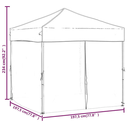 vidaXL Tente de réception pliable avec parois Anthracite 2x2 m