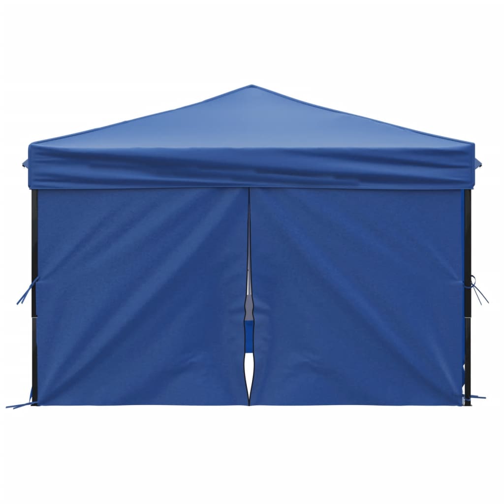 vidaXL Tente de réception pliable avec parois Bleu 3x3 m