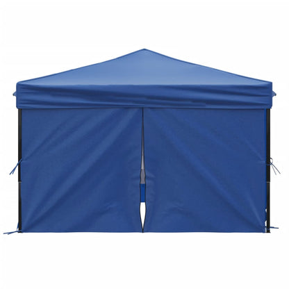vidaXL Tente de réception pliable avec parois Bleu 3x3 m