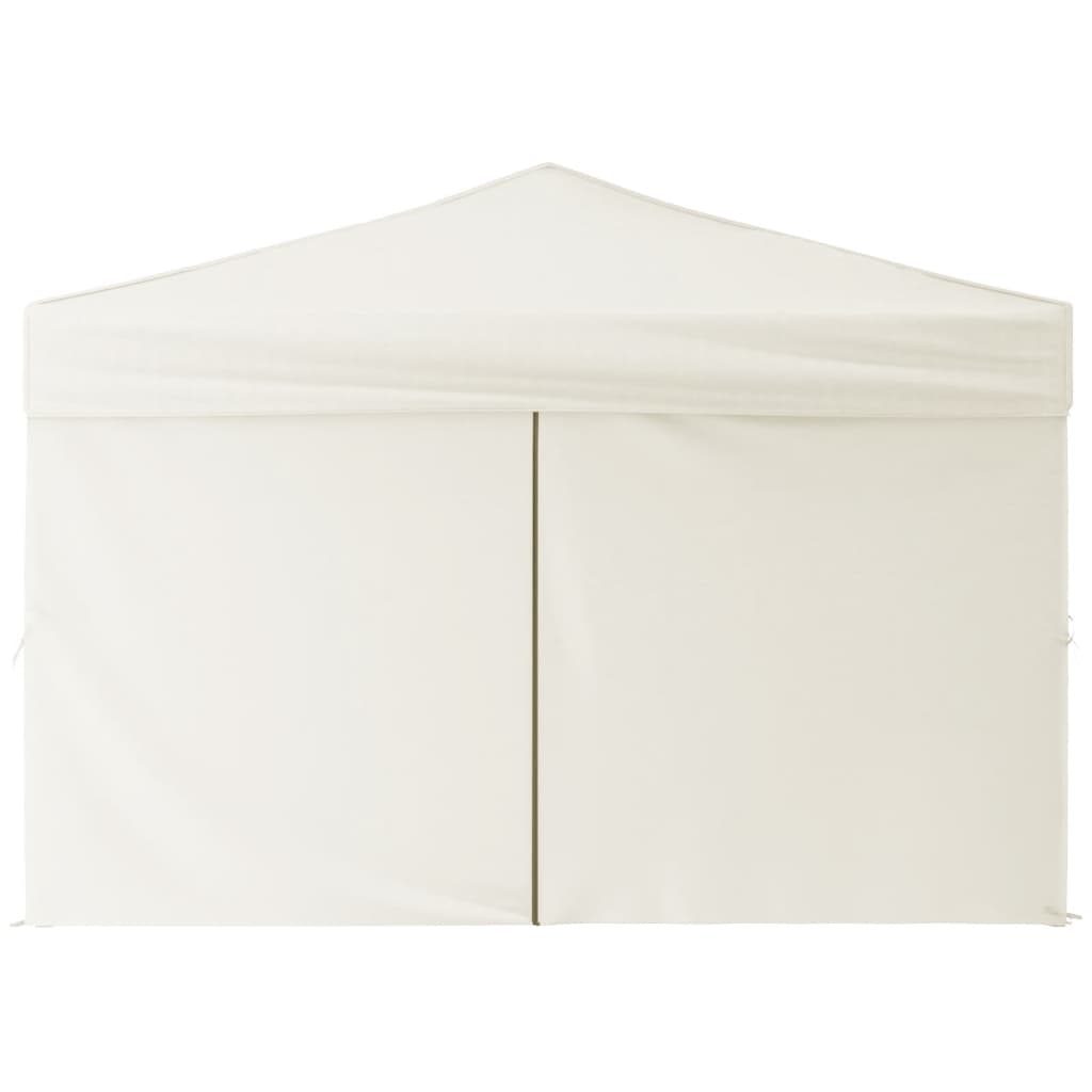 vidaXL Tente de réception pliable avec parois Crème 3x3 m