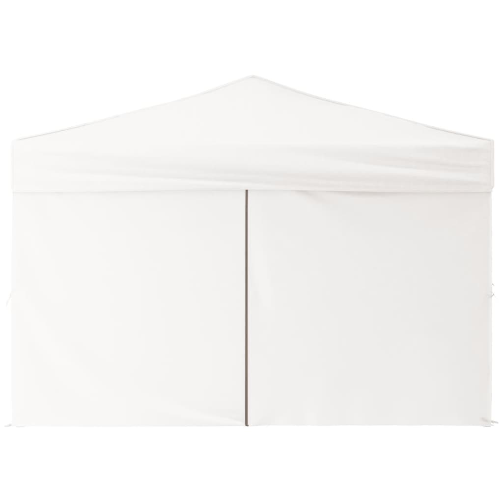 vidaXL Tente de réception pliable avec parois Blanc 3x3 m