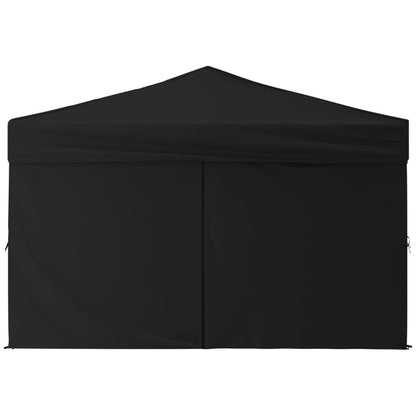 vidaXL Tente de réception pliable avec parois Noir 3x3 m