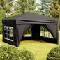 vidaXL Tente de réception pliable avec parois Noir 3x3 m