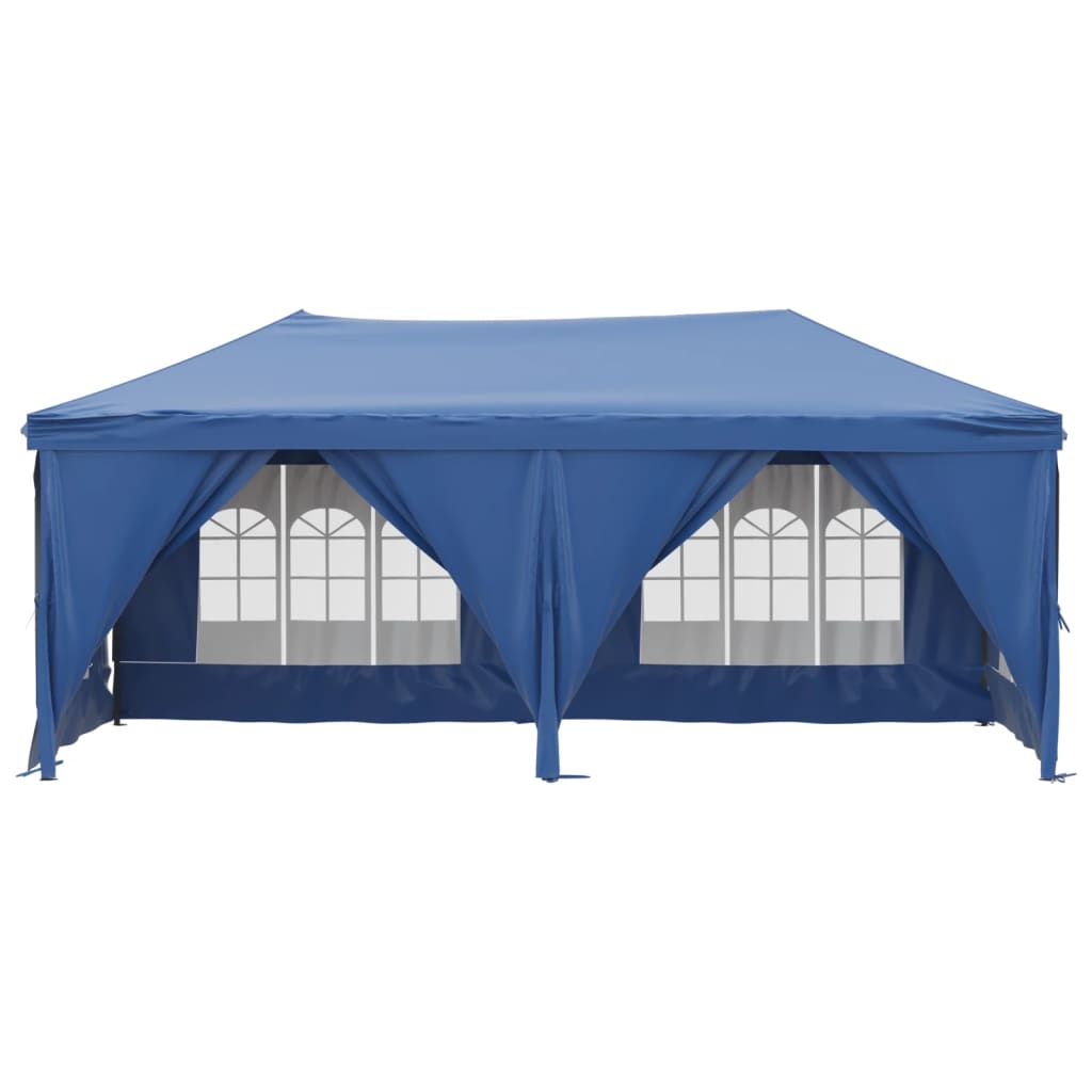 vidaXL Tente de réception pliable avec parois Bleu 3x6 m