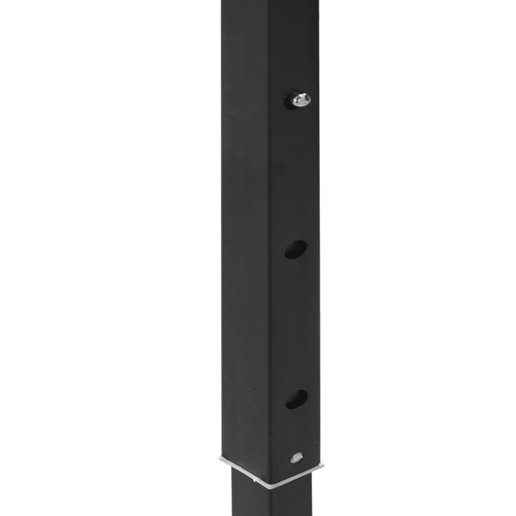 vidaXL Tente de réception pliable avec parois Noir 3x6 m
