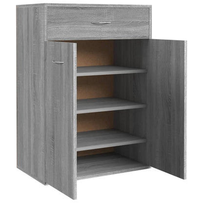 vidaXL Armoire à chaussures Sonoma gris 60x35x84 cm Bois d'ingénierie