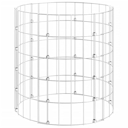 vidaXL Poteau à gabion circulaire Acier galvanisé Ø50x50 cm