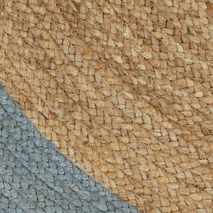 vidaXL Tapis fait à la main Jute avec bord vert olive 210 cm