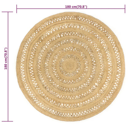 vidaXL Tapis fait à la main Jute tressée 180 cm