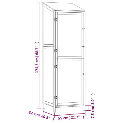 vidaXL Remise de jardin Anthracite 55x52x174,5 cm Bois de sapin solide