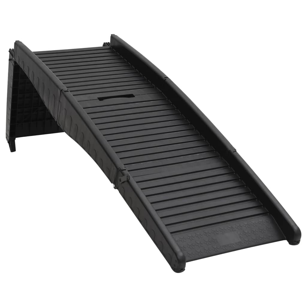 vidaXL Rampe pliable pour chien Noir 153x40x12,5 cm Plastique
