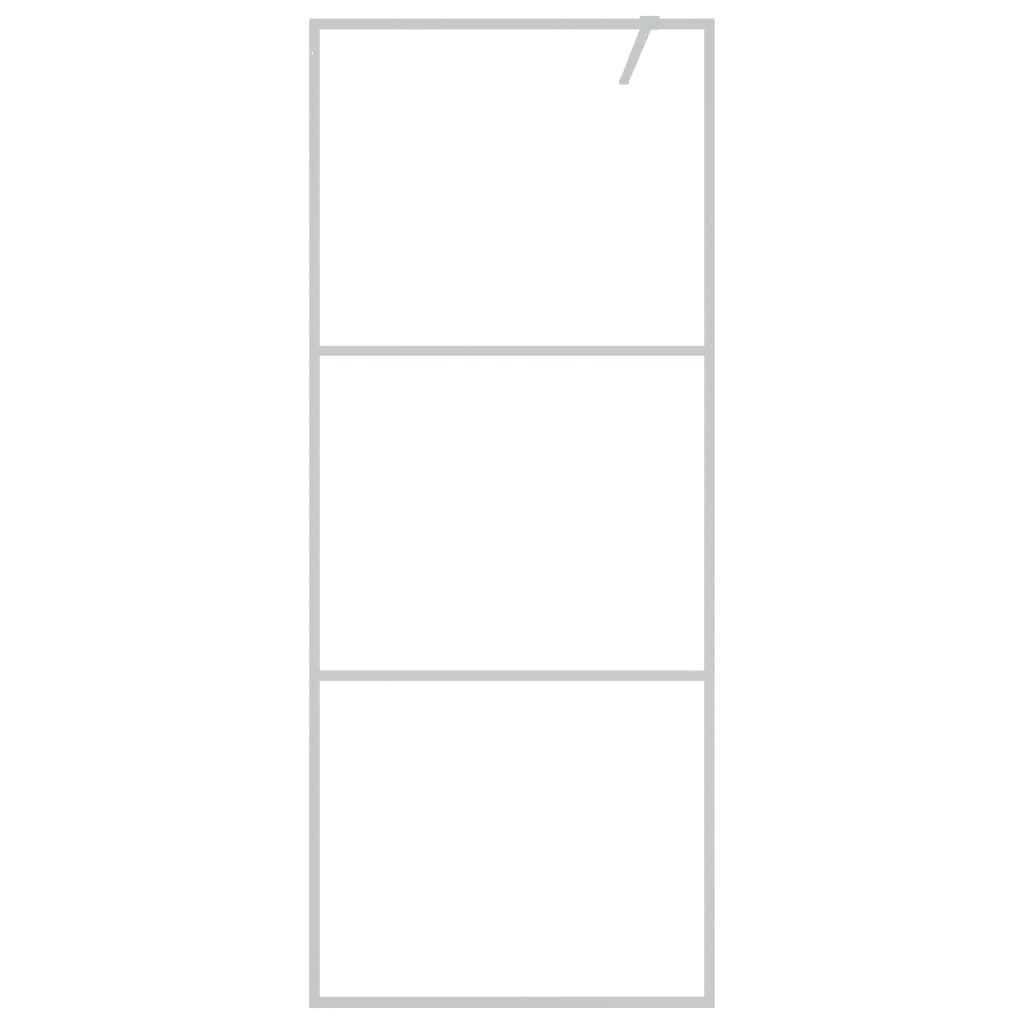 vidaXL Paroi de douche Argenté 80x195 cm Verre ESG transparent