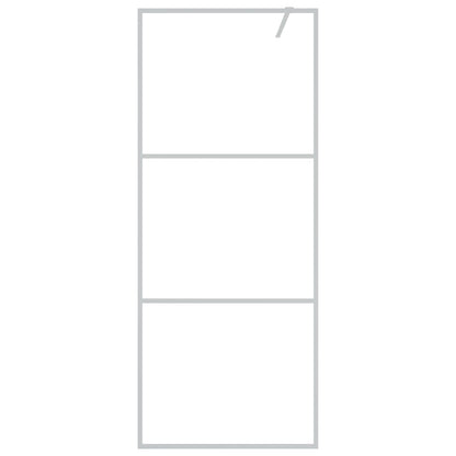 vidaXL Paroi de douche Argenté 80x195 cm Verre ESG transparent
