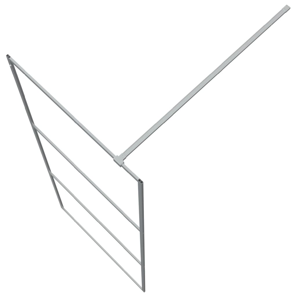 vidaXL Paroi de douche Argenté 80x195 cm Verre ESG transparent